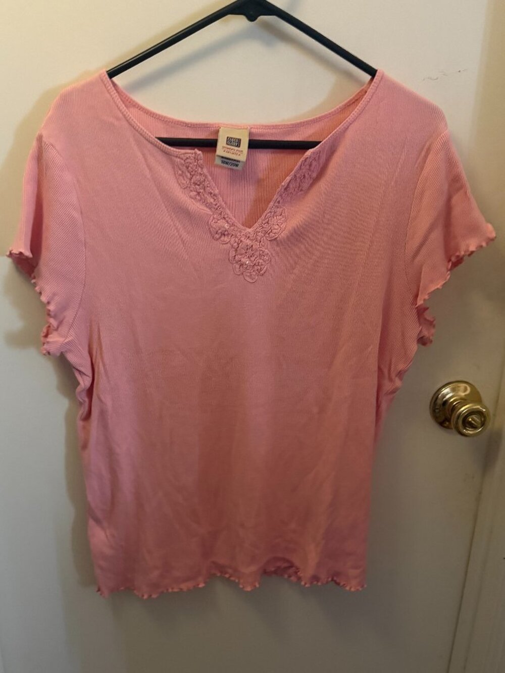Faded Glory Pink V-Neckline Blouse W 18-20